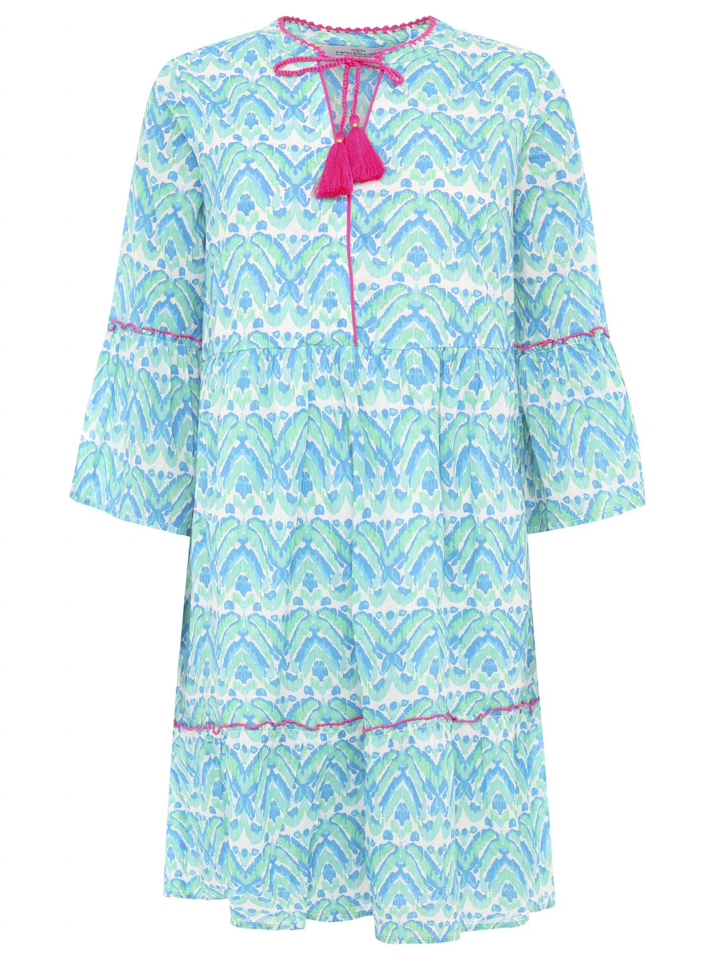Zwillingsherz Sommerkleid ""Joyful"", mit Tasseln, Trompeten Ärmeln und Ein günstig online kaufen