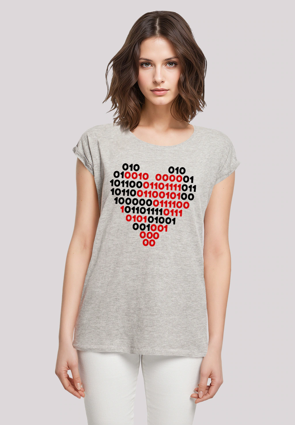 F4NT4STIC T-Shirt "I love you Binary Code Herz", Premium Qualität günstig online kaufen