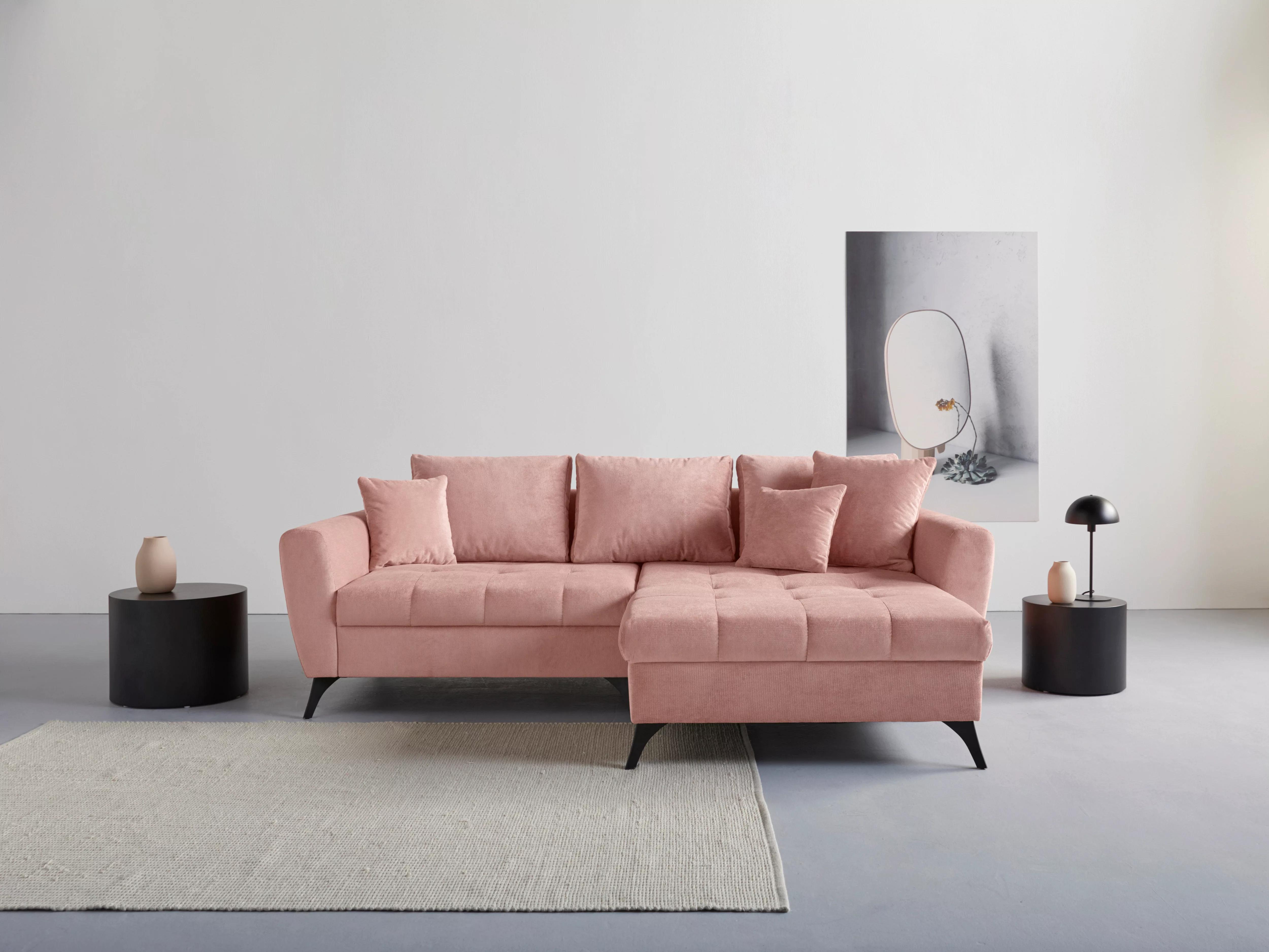 INOSIGN Ecksofa "Lörby L-Form", Belastbarkeit bis 140kg pro Sitzplatz, auch günstig online kaufen