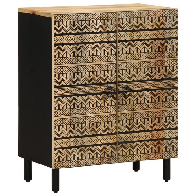 vidaXL Fächerschrank Sideboard 60x33,5x75 cm Raues Mangoholz (1-St) günstig online kaufen