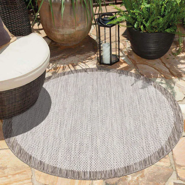Carpet City Outdoorteppich »Outdoor 470«, rund, 5 mm Höhe, UV-beständig, Fl günstig online kaufen