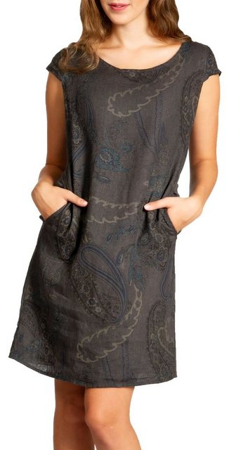 Caspar Sommerkleid SKL022 Damen Sommer Leinenkleid mit Paisley Print bis Gr günstig online kaufen