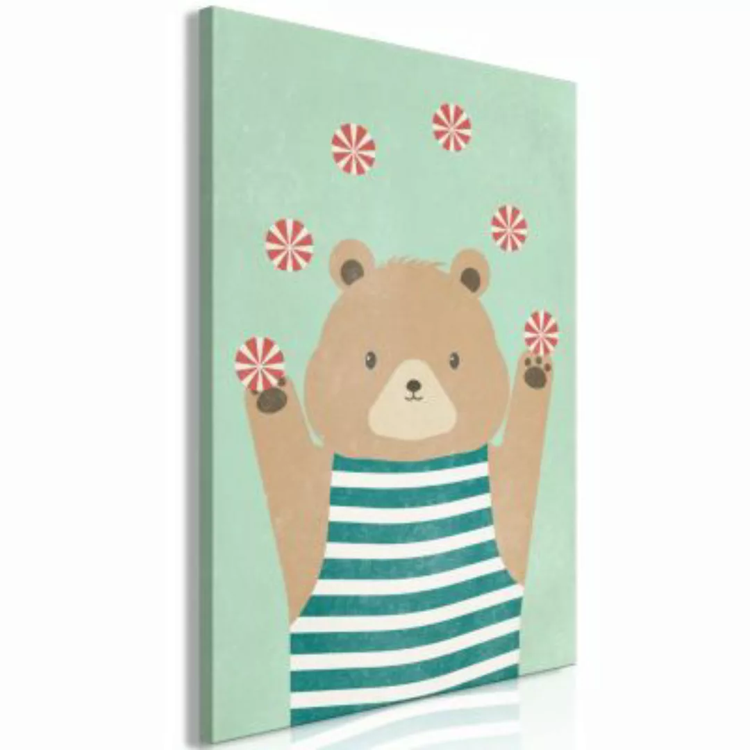 artgeist Wandbild Juggling Bear (1 Part) Vertical mehrfarbig Gr. 40 x 60 günstig online kaufen