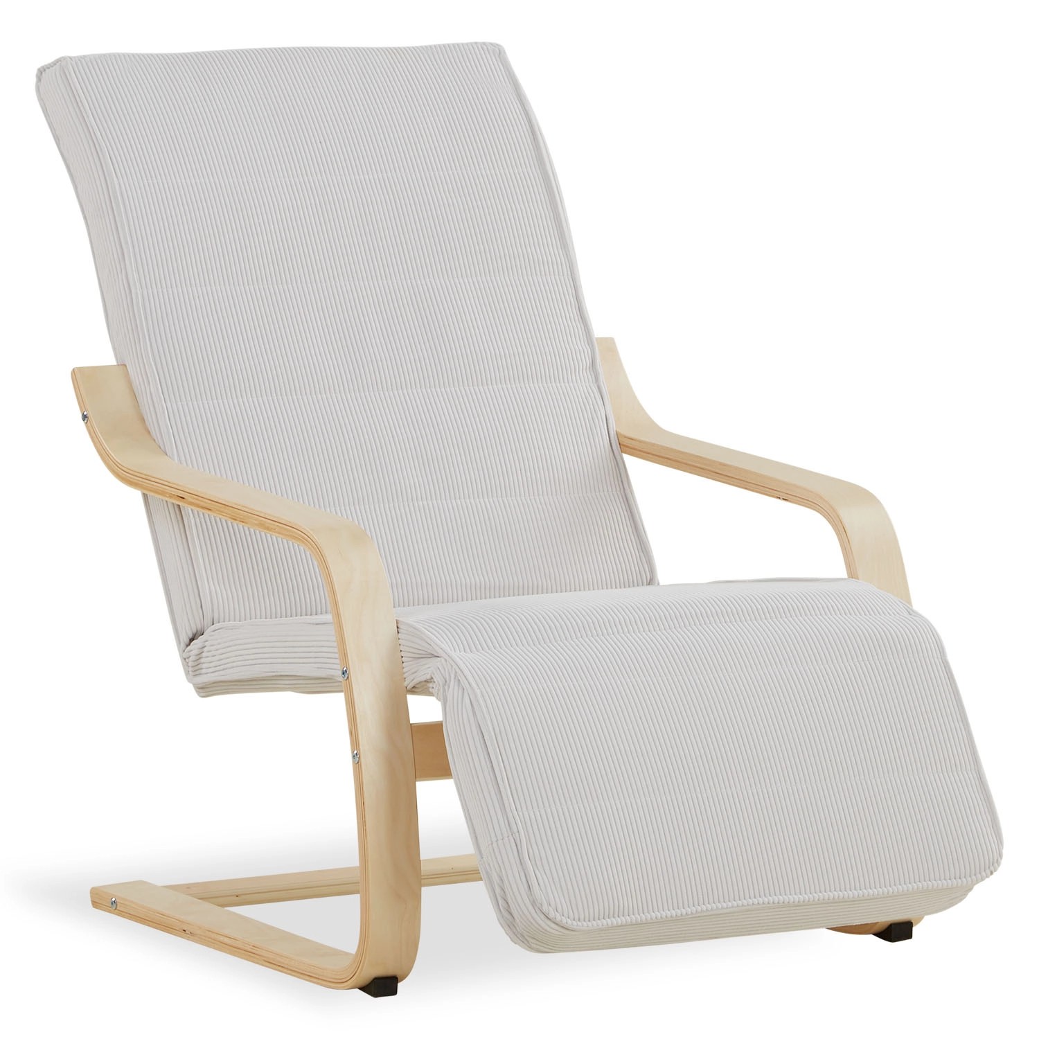 Homestyle4u Relaxsessel in Hellgrau Cord 2635 günstig online kaufen