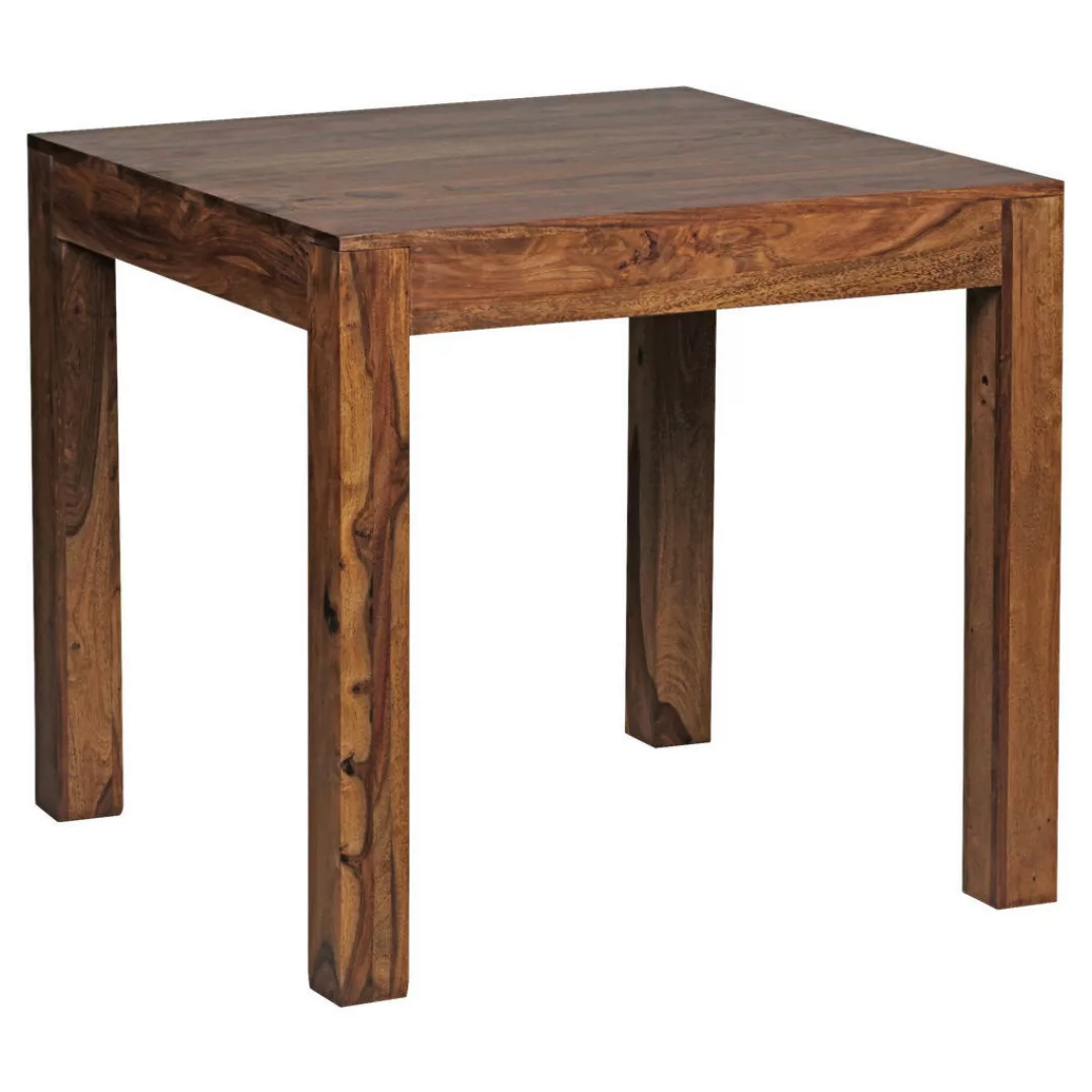Esstisch MUMBAI Massivholz Sheesham 80 cm Esszimmer-Tisch Holztisch Design günstig online kaufen