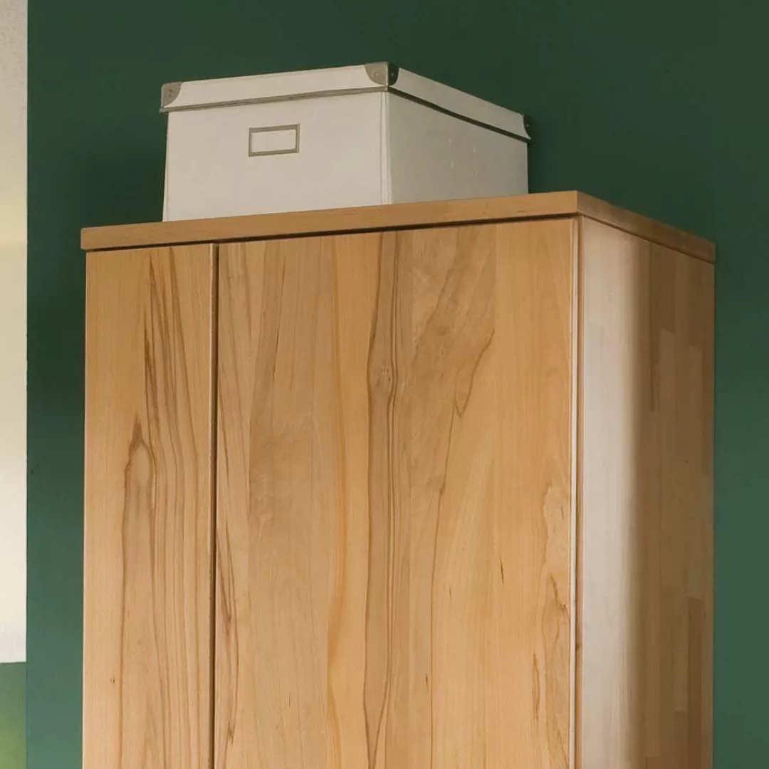 Garderobenschrank aus Kernbuche Massivholz mit Kleiderstange günstig online kaufen