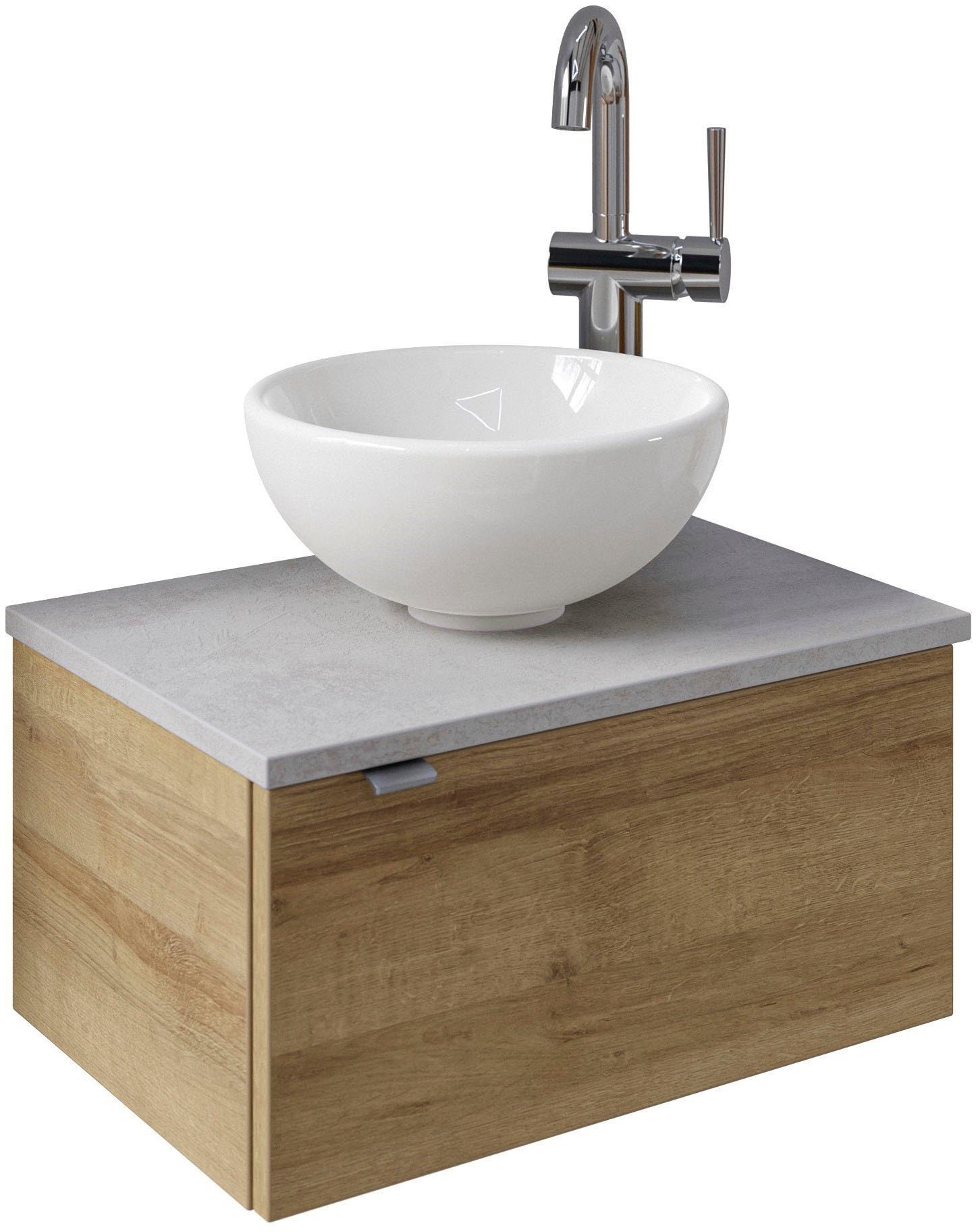 Saphir Waschtisch "Serie 6915 Waschschale mit Unterschrank für Gästebad, Gä günstig online kaufen
