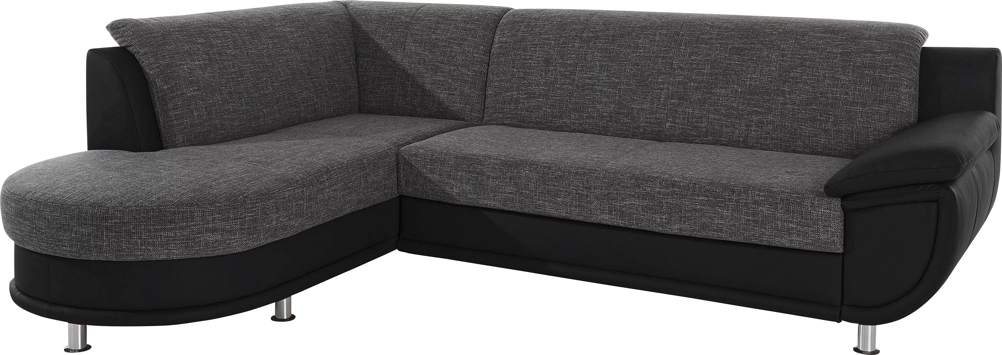 TRENDMANUFAKTUR Ecksofa "Rondo 3, zeitlos und bequem, Materialmix, breite A günstig online kaufen