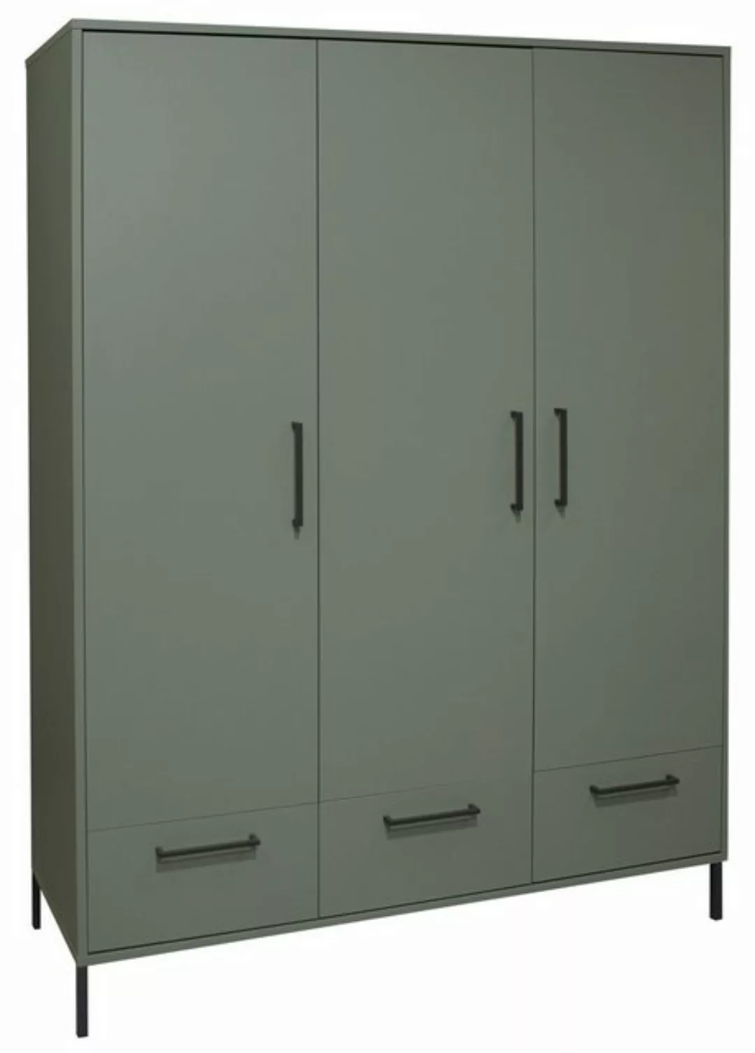 freiraum Kleiderschrank Ole in pine green matt - 148x195x51cm (BxHxT) günstig online kaufen