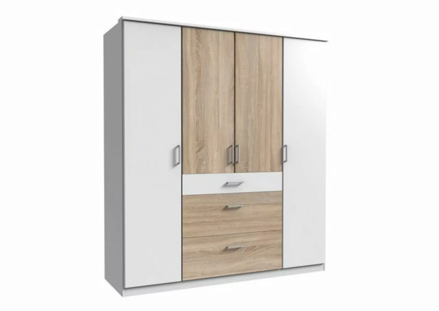 freiraum Kleiderschrank Click (B/H/T: 180x198x58 cm) in Weiß mit 3 Schublad günstig online kaufen