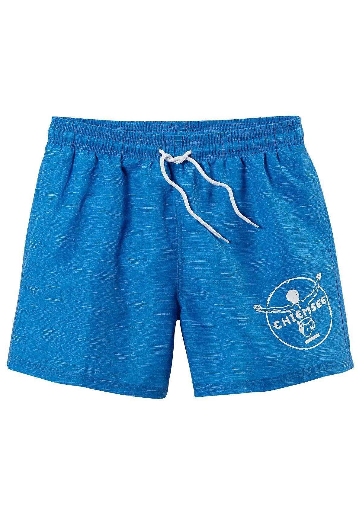 Chiemsee Badeshorts Melange mit Logodruck, seitliche günstig online kaufen