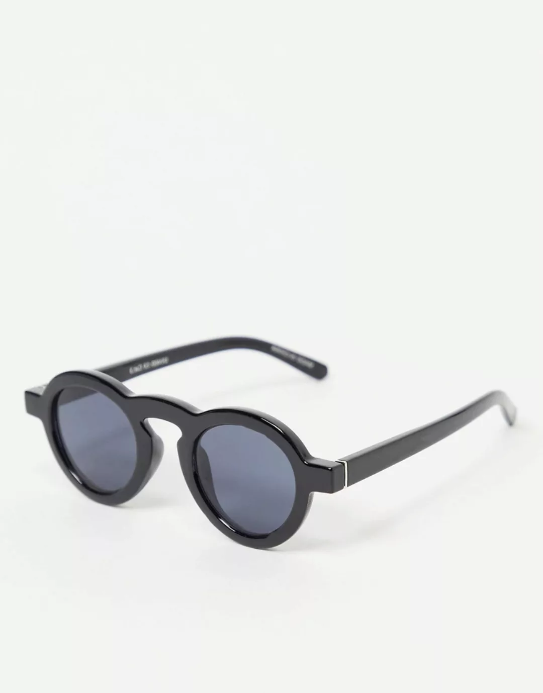 Madein – Sonnenbrille mit runden Gläsern-Schwarz günstig online kaufen