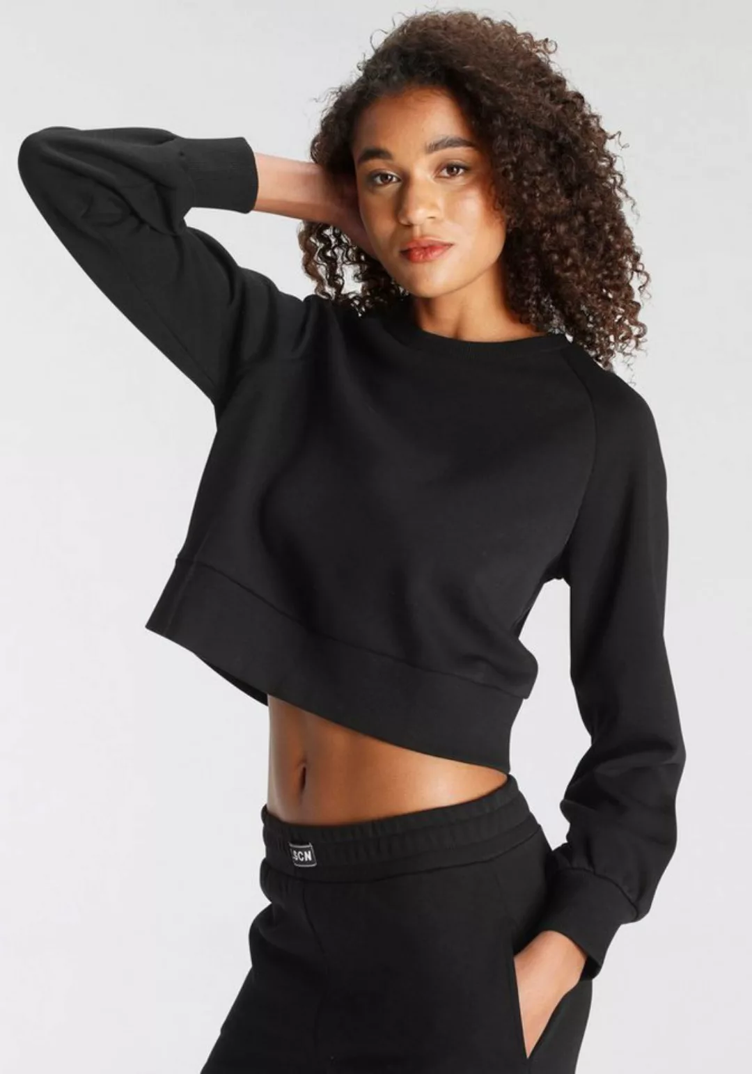 LSCN by LASCANA Sweatshirt mit Ziernähten, Loungeanzug günstig online kaufen