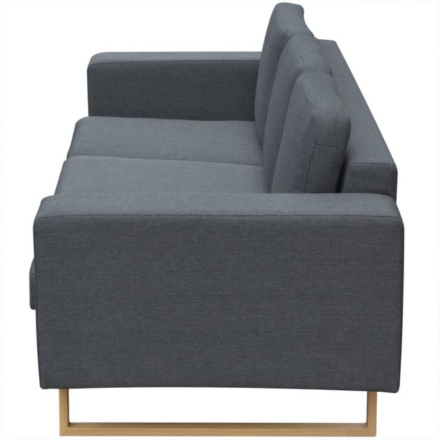 vidaXL Sofa 3-Sitzer Sofa Stoff Dunkelgrau günstig online kaufen