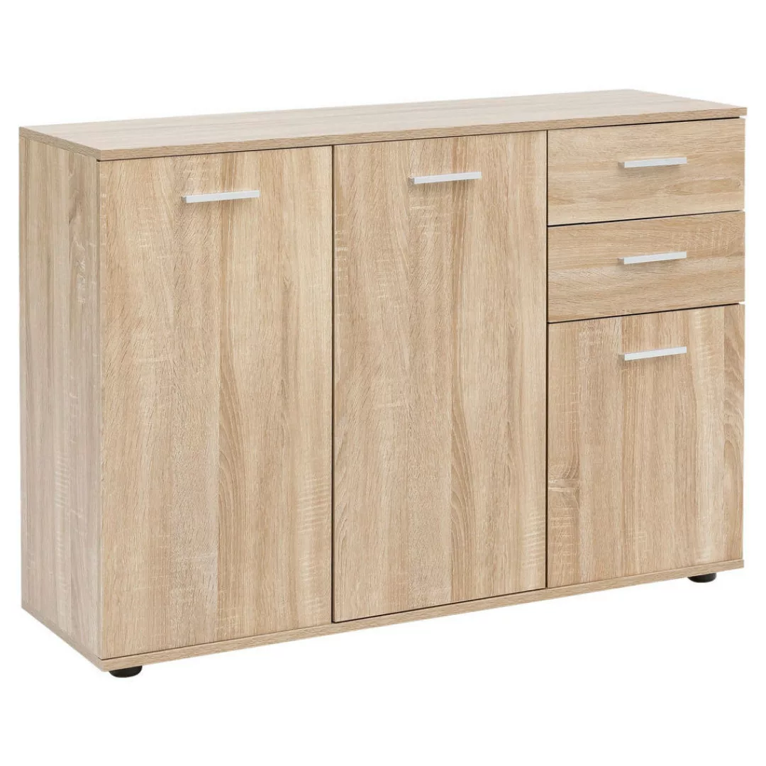 Kommode mit Türen & Schubladen 107x79x35 cm Schrank Holz Sonoma | Flurschra günstig online kaufen