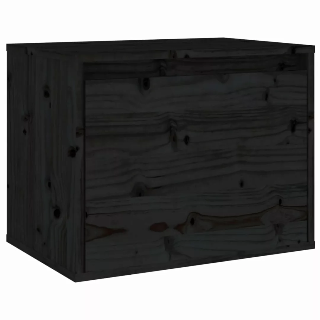 Vidaxl Wandschrank Schwarz 45x30x35 Cm Massivholz Kiefer günstig online kaufen