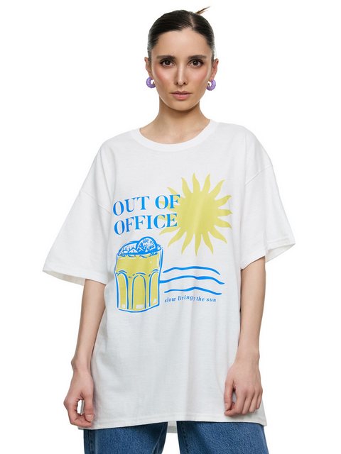 Worldclassca T-Shirt Worldclassca Oversized Print OUT OF OFFICE T-Shirt lan günstig online kaufen