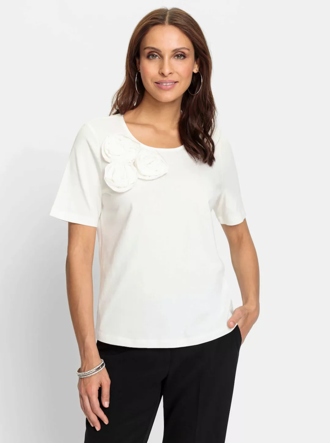 Lady Rundhalsshirt "Kurzarm-Shirt", (1 tlg.) günstig online kaufen