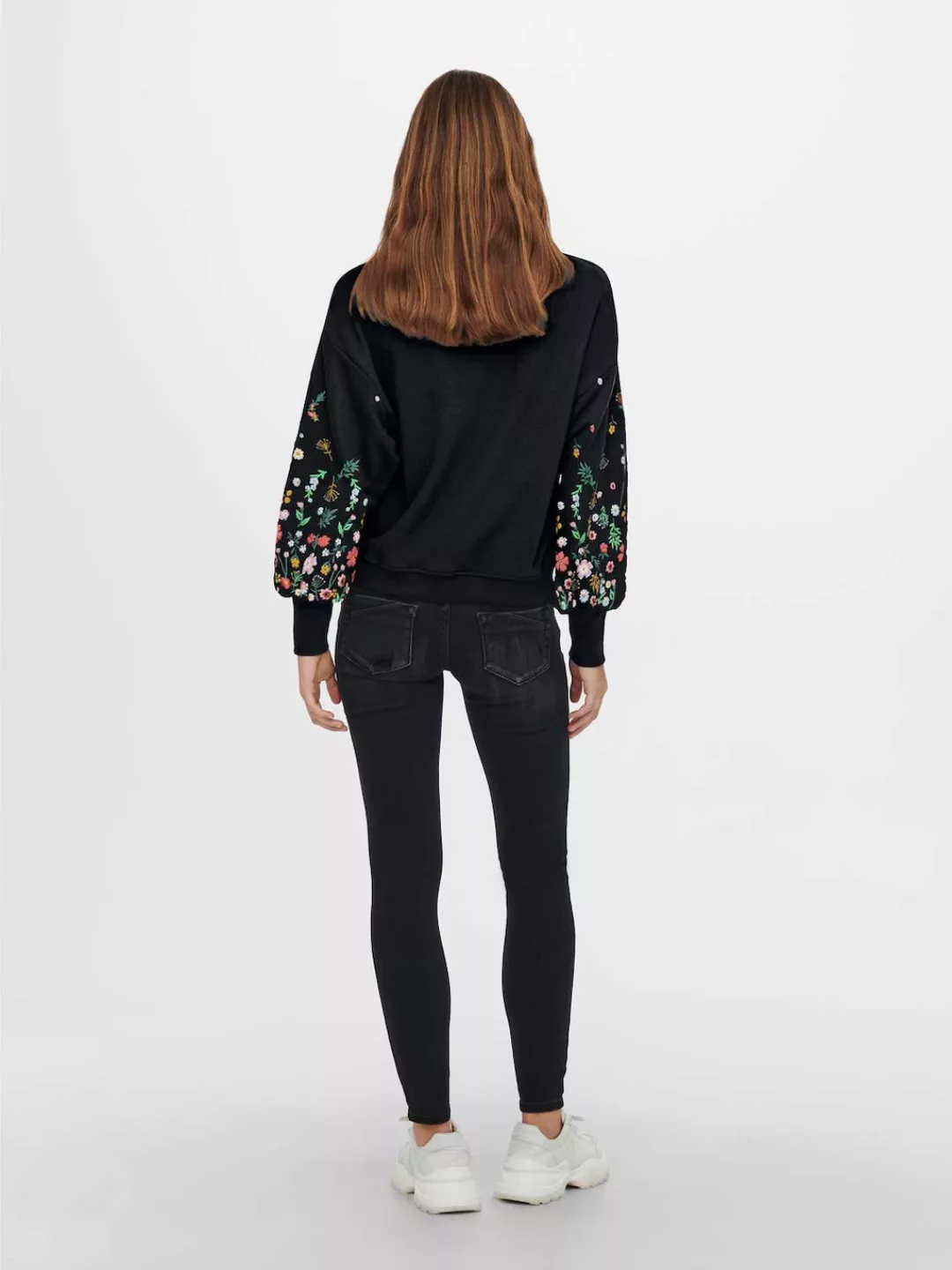 ONLY Sweatshirt ONLBROOKE L/S O-NECK FLOWER SWT günstig online kaufen