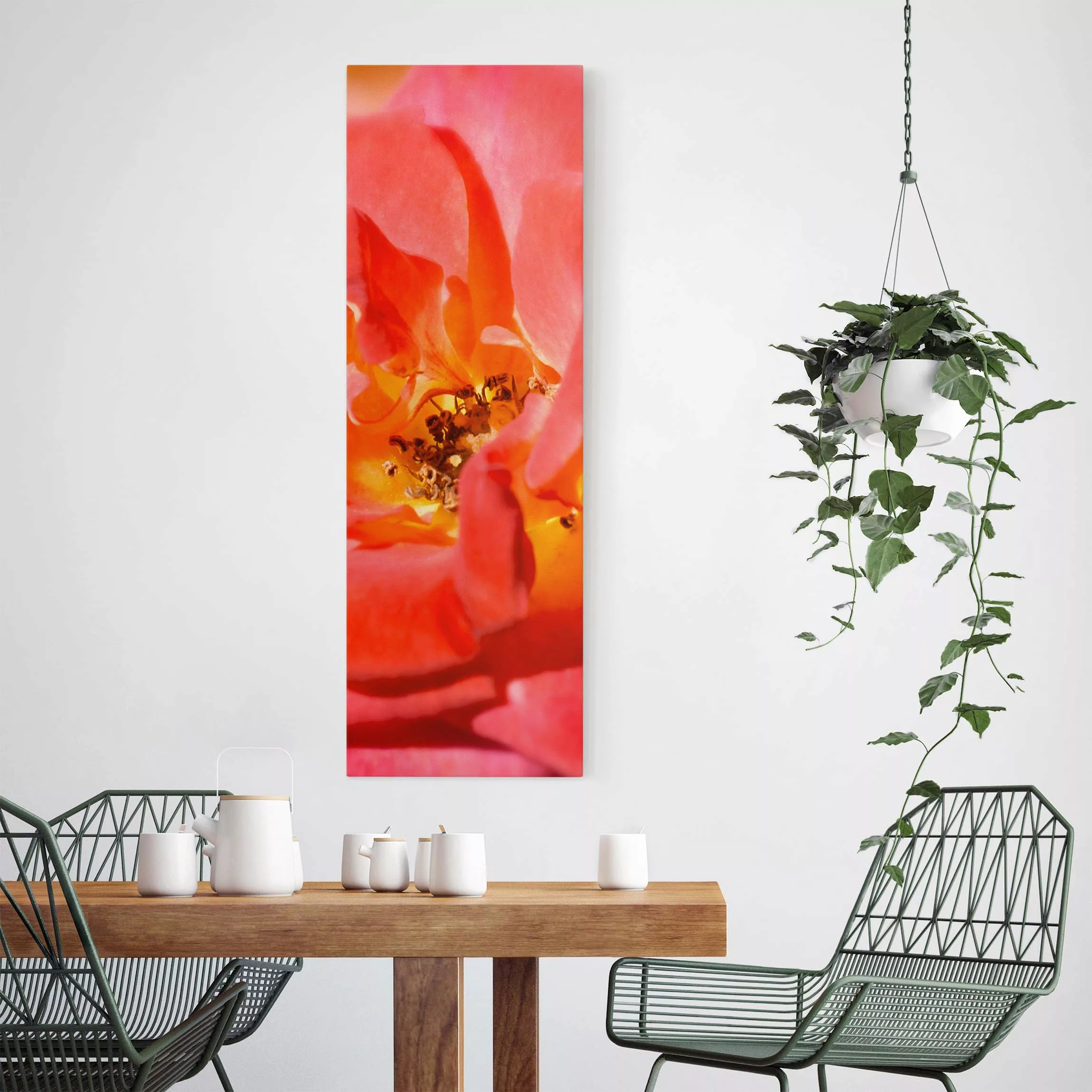 Leinwandbild Blumen - Hochformat Shining Rose günstig online kaufen