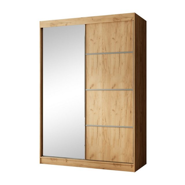 Beautysofa Schiebetürenschrank Paco 150 cm (Kleiderschrank, Spiegelschrank, günstig online kaufen