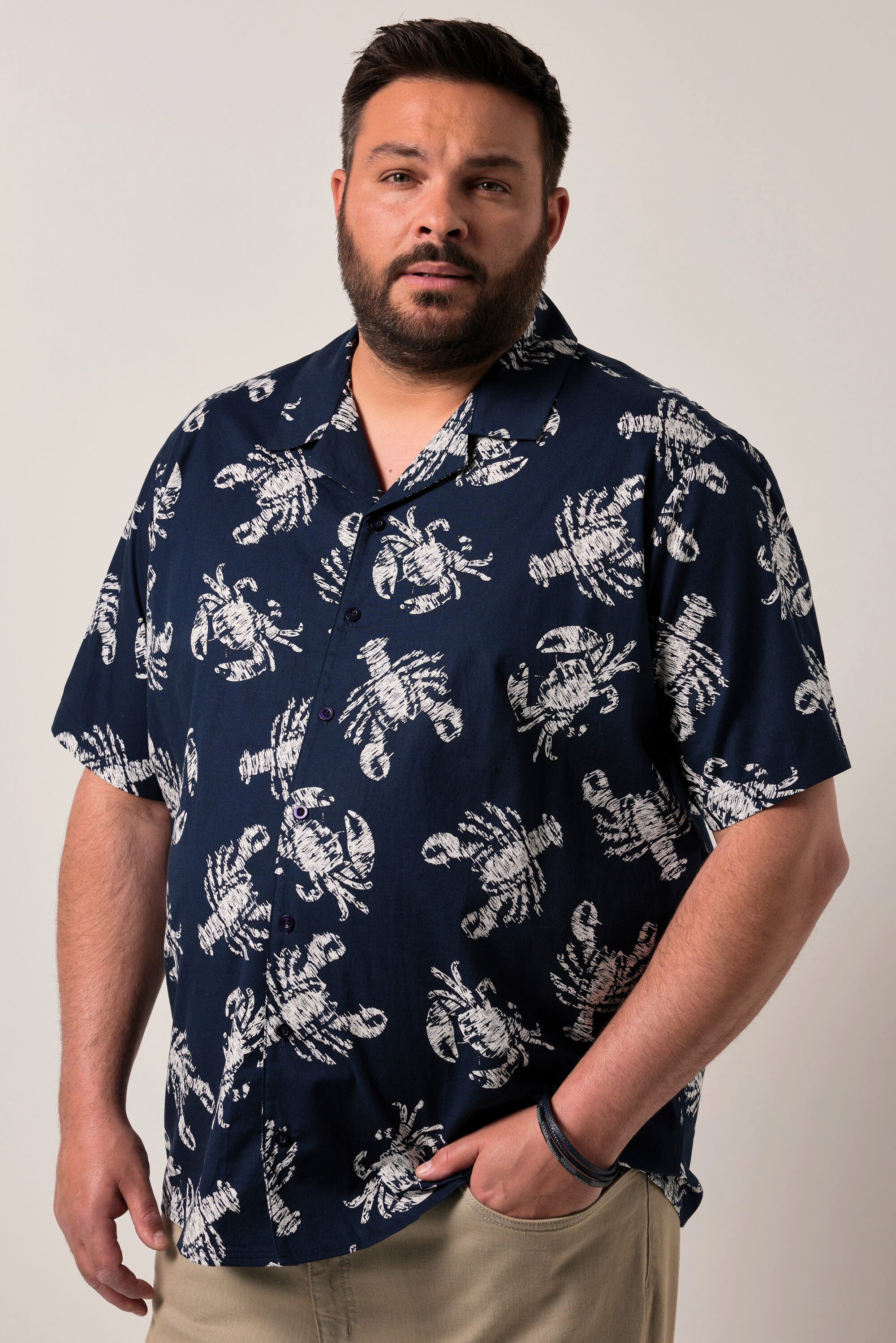 Men Plus Kurzarmhemd Men+ Baumwoll-Hemd Halbarm günstig online kaufen