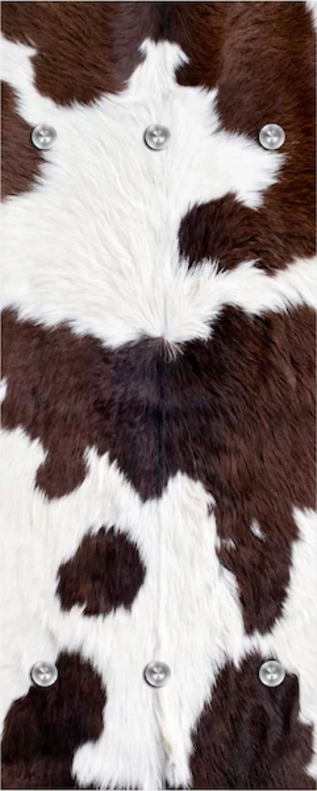 queence Garderobenleiste »Kuhfell«, mit 6 Haken, 50 x 120 cm günstig online kaufen