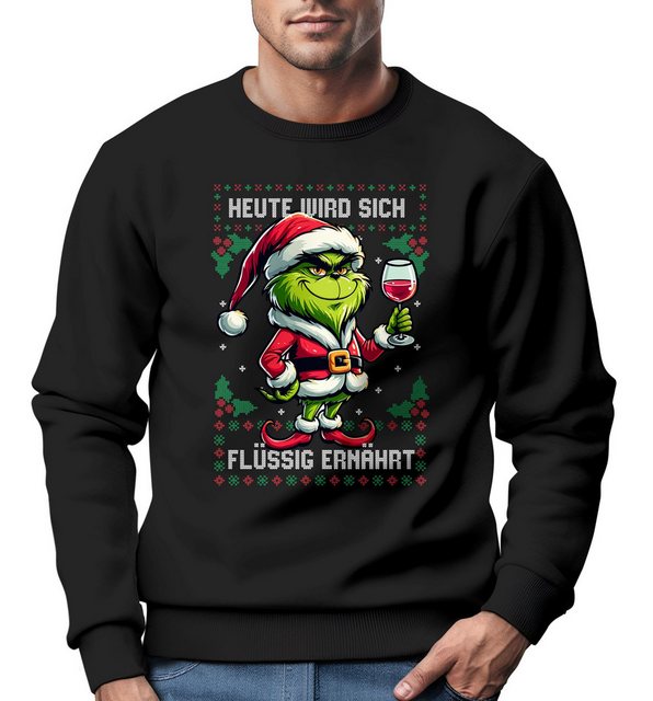 MoonWorks Sweatshirt Sweatshirt Herren Anti-Weihnachten Grinch Weihnachtsmu günstig online kaufen