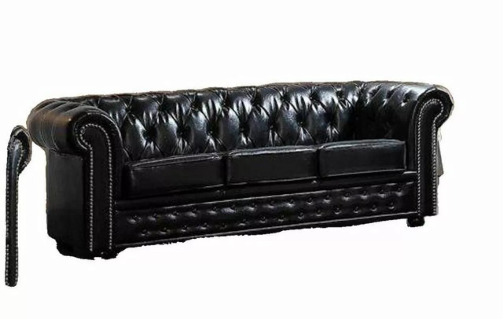 JVmoebel Sofa Chesterfield Design Luxus Polster Sofa Couch Sitz Leder 3 Sit günstig online kaufen