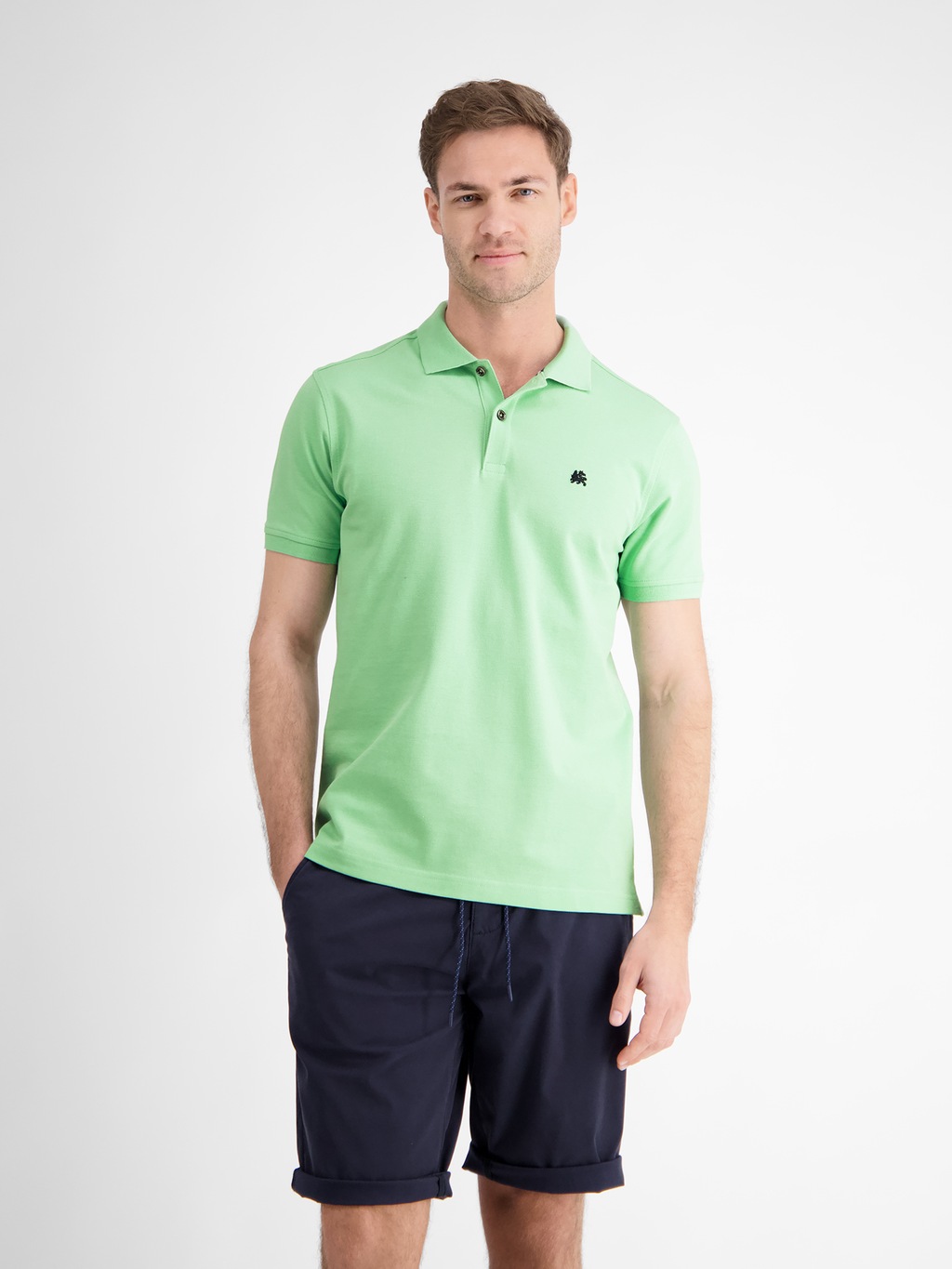 LERROS Poloshirt "LERROS Basic Poloshirt für Herren, unifarben" günstig online kaufen