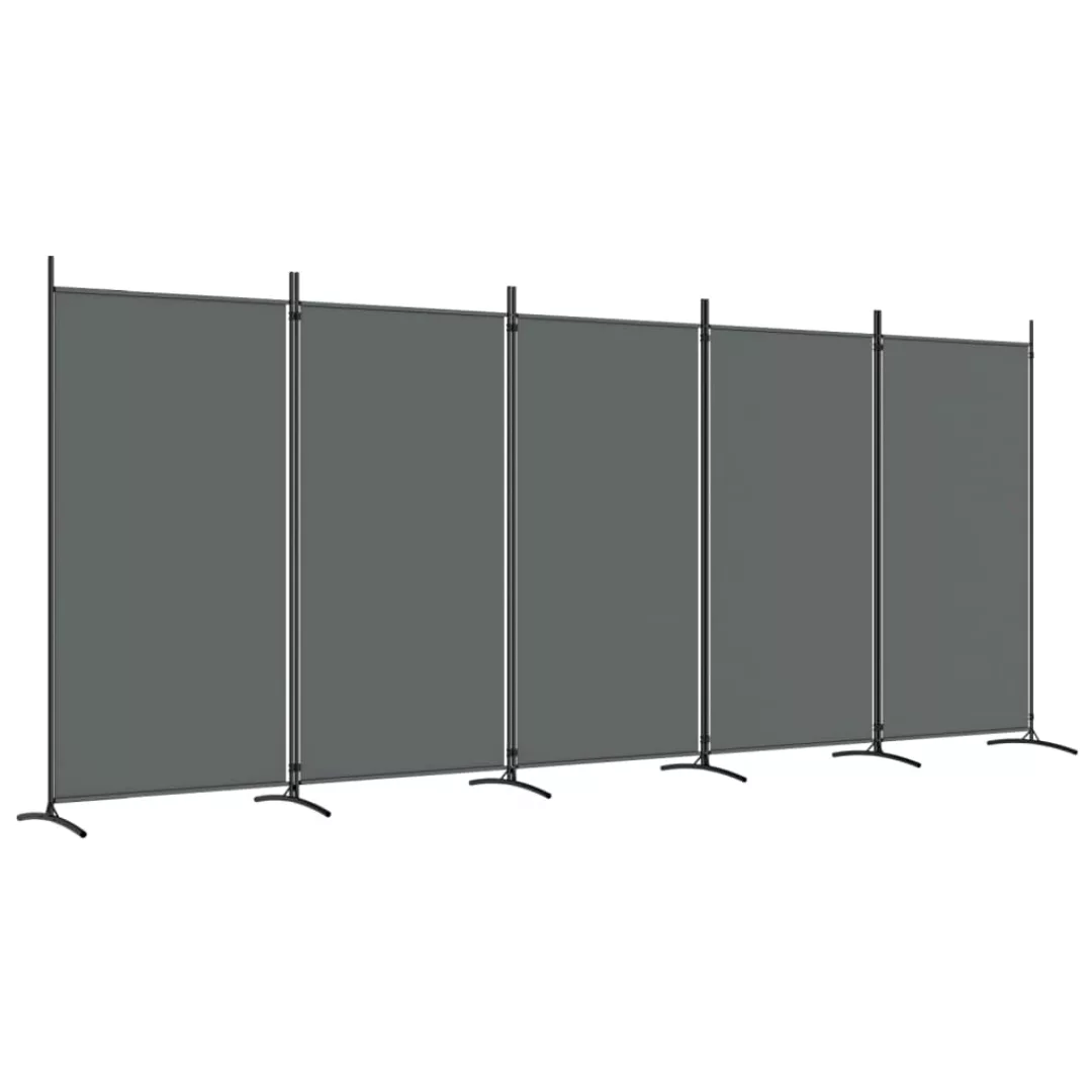 Vidaxl 5-tlg. Paravent Anthrazit 433x180 Cm Stoff günstig online kaufen