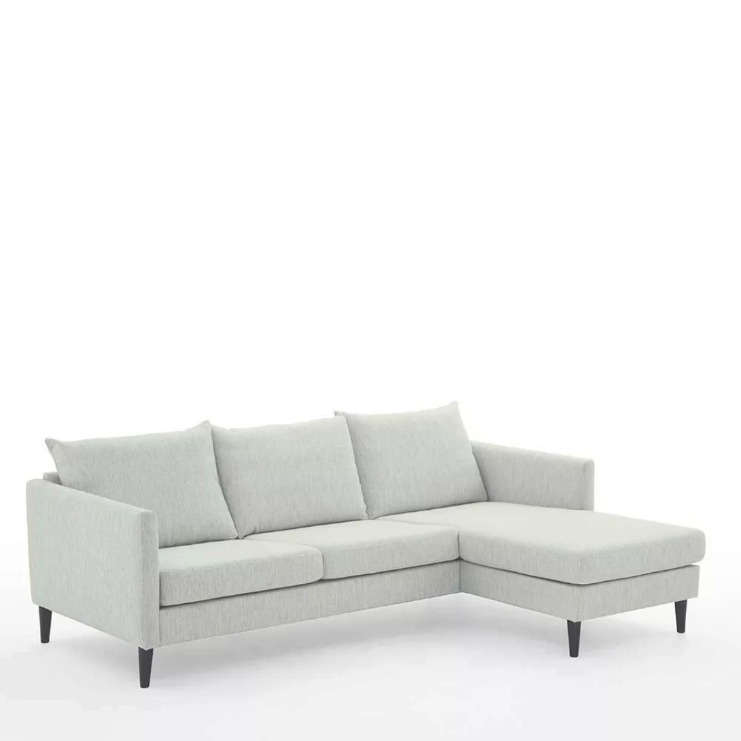 Sofa Eckgarnitur in Offwhite Webstoff beidseitig mointierbar günstig online kaufen