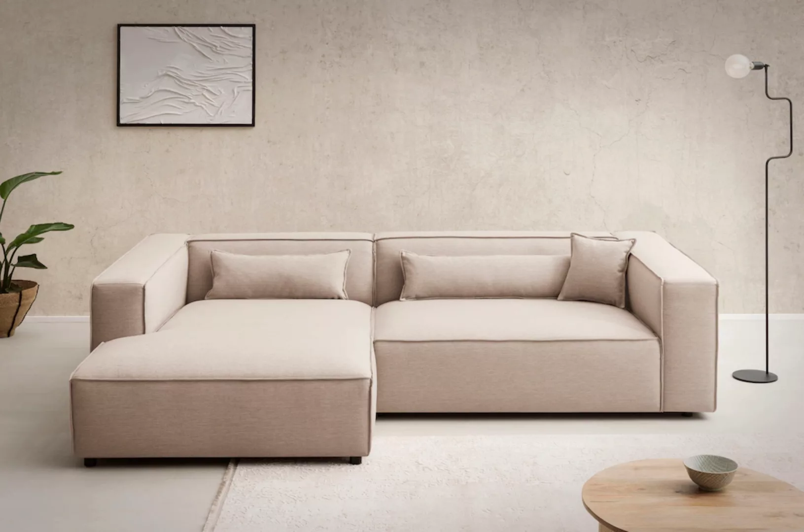 LeGer Home by Lena Gercke Ecksofa "PIARA XXL, Big-Sofa in Cord oder Leineno günstig online kaufen