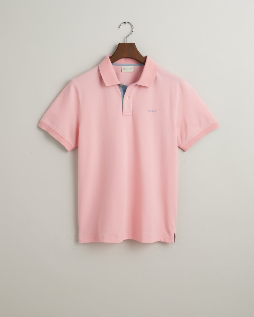 Gant T-Shirt REG CONTRAST PIQUE SS POLO, BUBBELGUM PINK günstig online kaufen