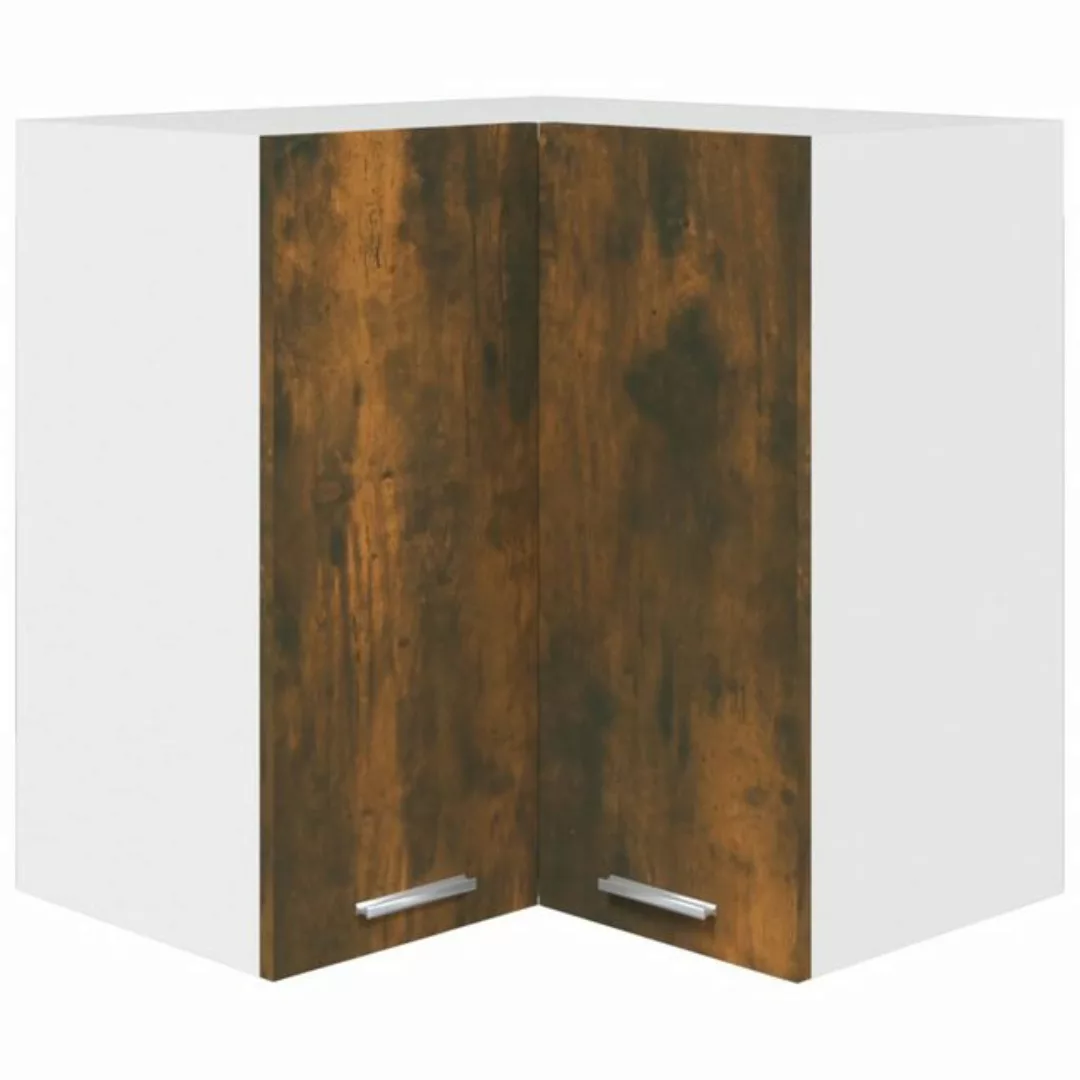 vidaXL Hängeschrank Eck-Hängeschrank Räuchereiche 57x57x60 cm Holzwerkstoff günstig online kaufen