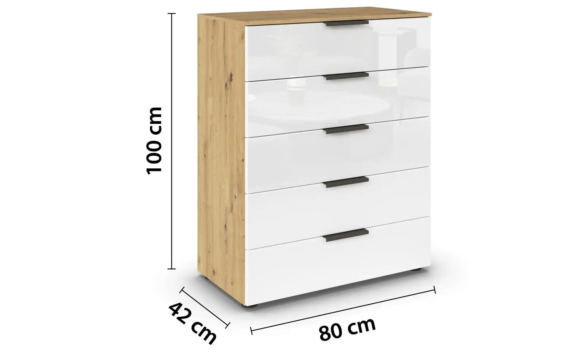 Kommode ¦ holzfarben ¦ Maße (cm): B: 80 H: 100 Kommoden & Sideboards > Komm günstig online kaufen