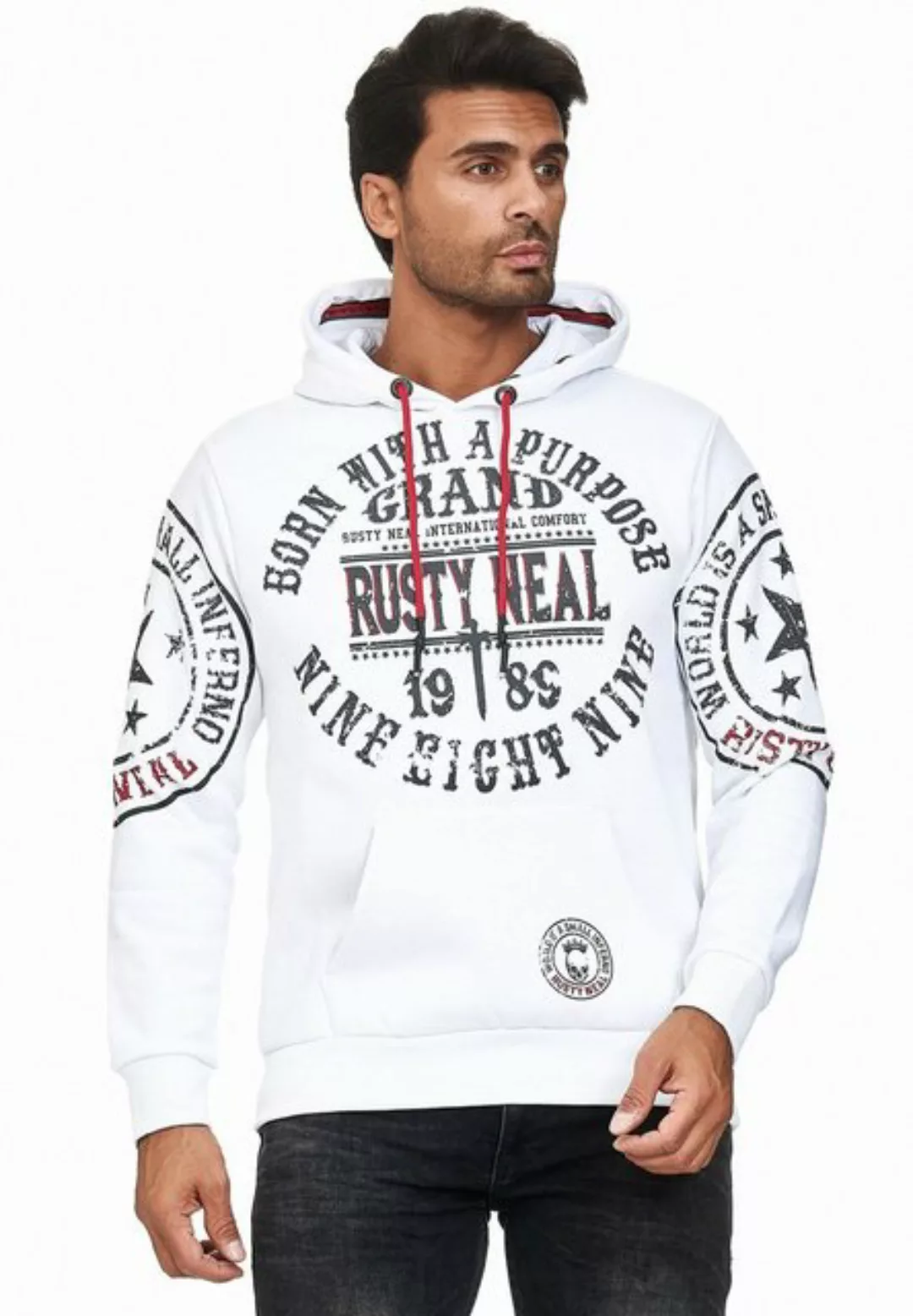 Rusty Neal Kapuzensweatshirt, mit coolen Markenprints günstig online kaufen