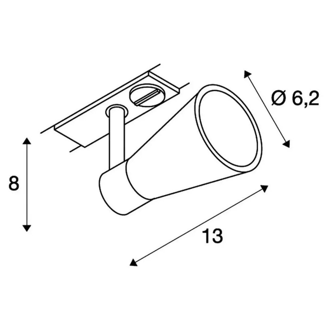 Dreh- und schwenkbarer Hochvoltstrahler Mini Q-TECH, weiß, inkl. Adapter, f günstig online kaufen