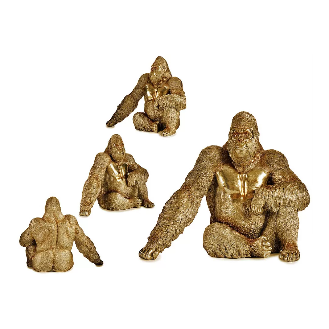 Deko-figur Gorilla Golden Harz (36 X 50 X 62 Cm) günstig online kaufen