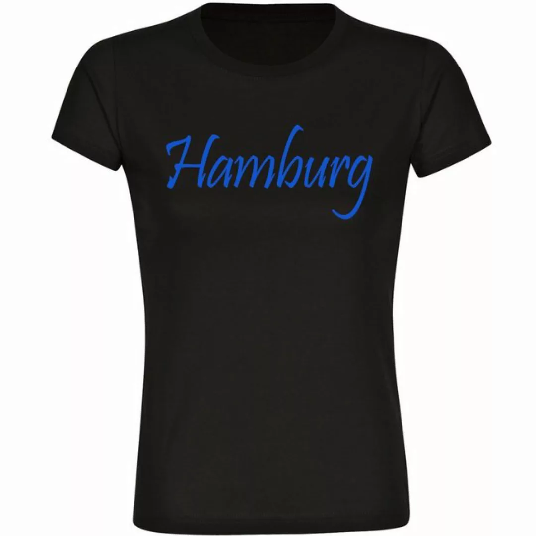 multifanshop T-Shirt Damen Hamburg - Schriftzug - Frauen günstig online kaufen