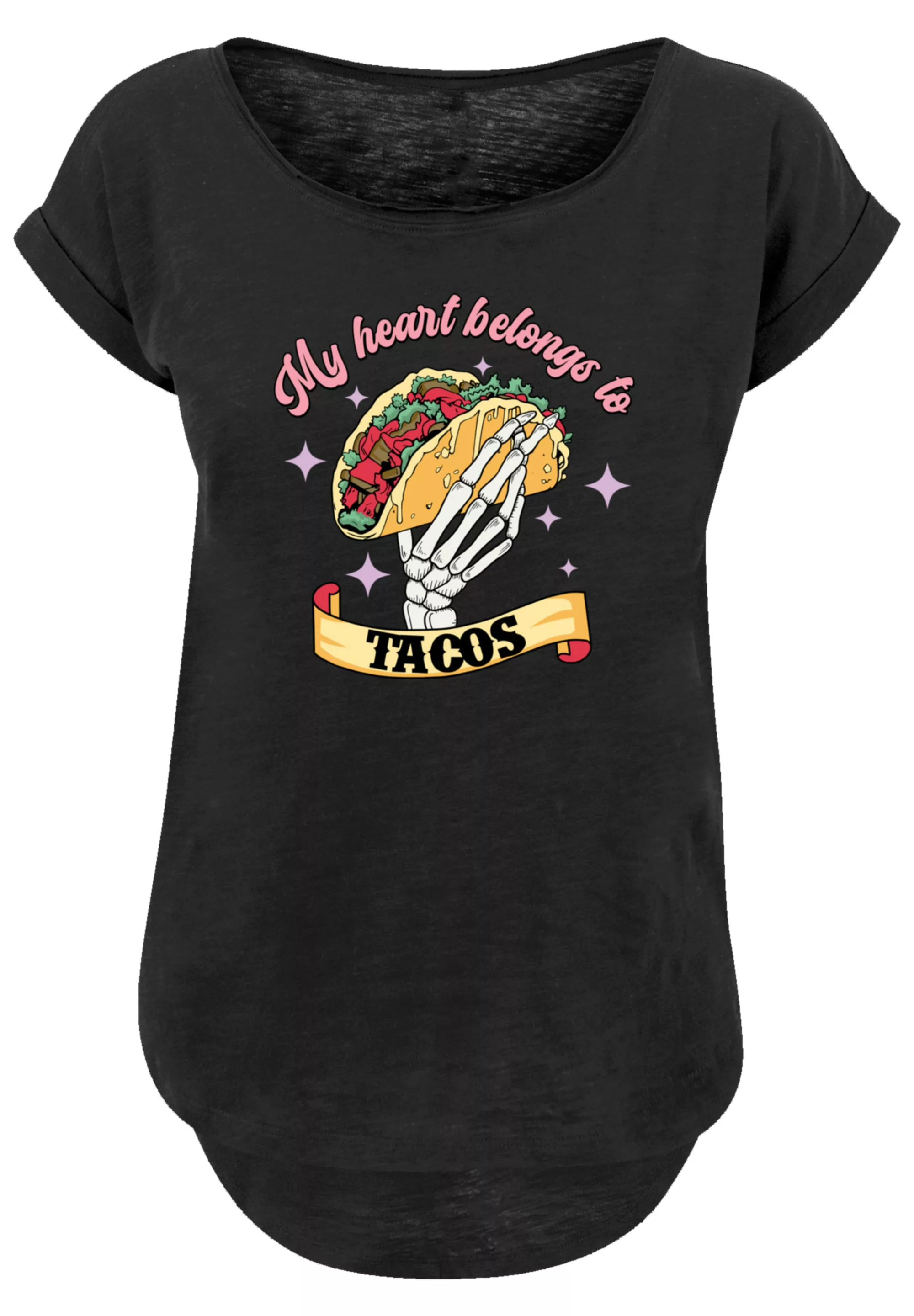 F4NT4STIC T-Shirt "Anti Valentinstag My Herz belongs to tacos", Premium Qua günstig online kaufen