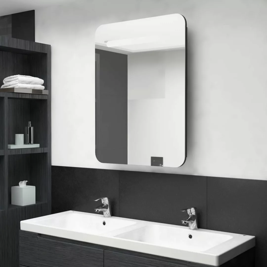 Led-bad-spiegelschrank Schwarz 60x11x80 Cm günstig online kaufen