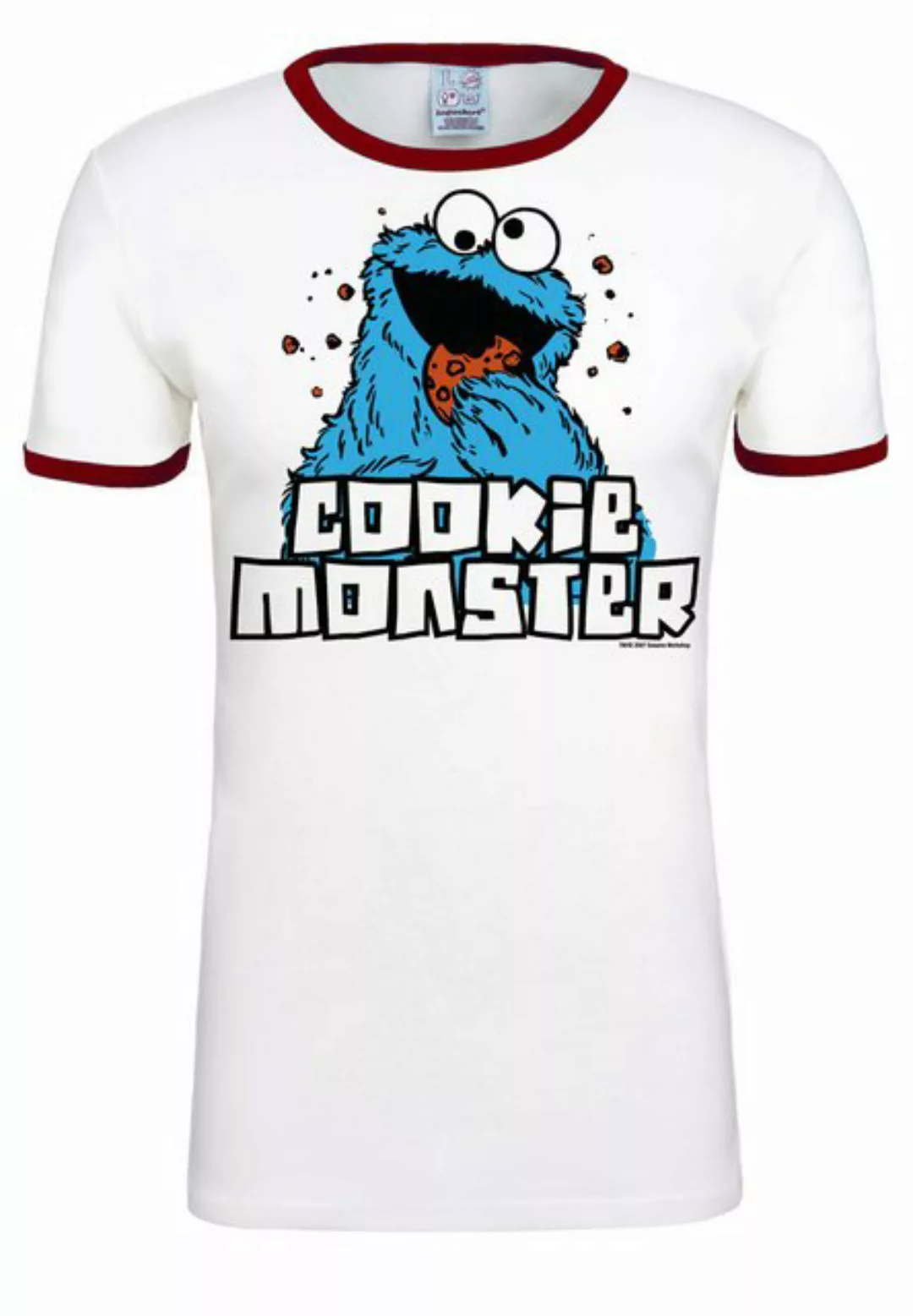 LOGOSHIRT T-Shirt Sesamstrasse - Krümelmonster mit lizenziertem Print günstig online kaufen