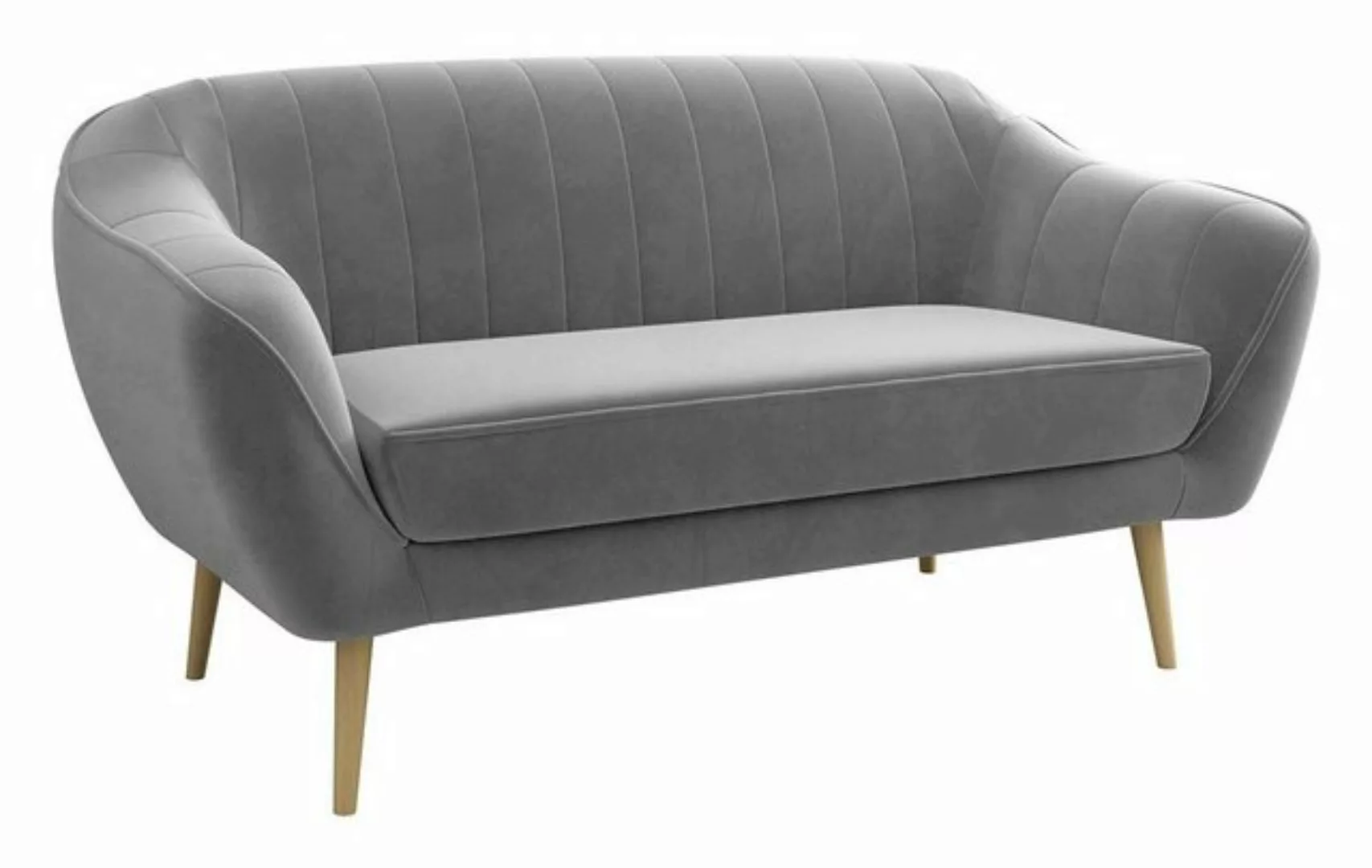 MKS MÖBEL Sofa GAJA 3 Sitzer, Set, Buchenbeine, T30-Schaum, Dekorative Näht günstig online kaufen