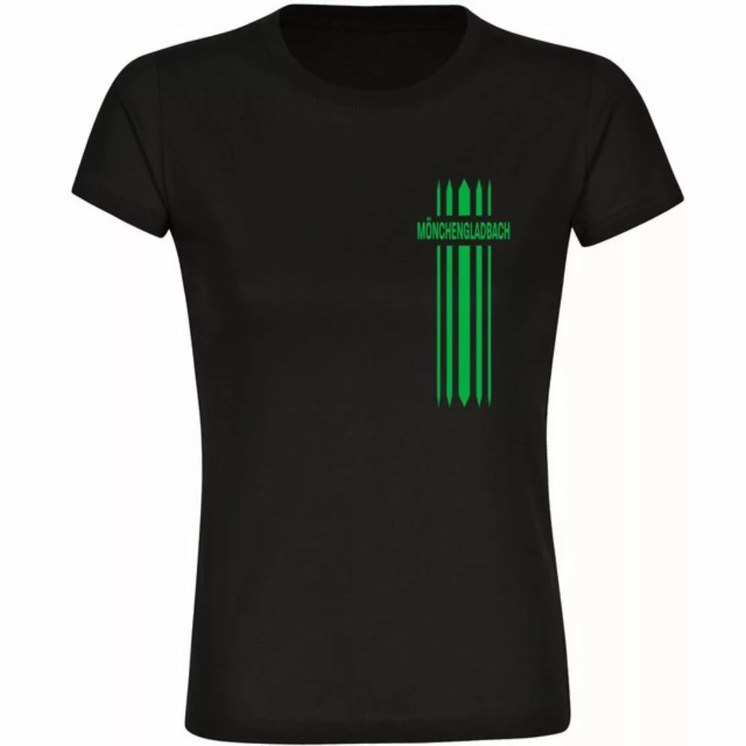multifanshop T-Shirt Damen Mönchengladbach - Streifen - Frauen günstig online kaufen