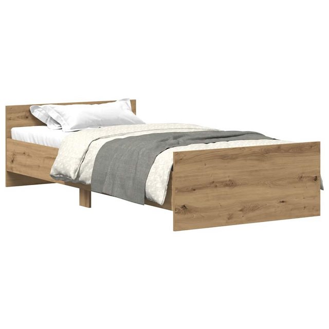 vidaXL Bett Bettgestell ohne Matratze Artisan-Eiche 75x190 cm Holzwerkstoff günstig online kaufen