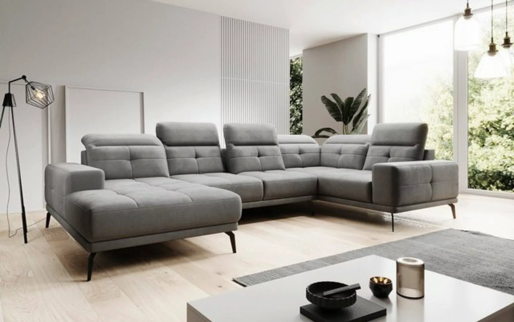 Luxusbetten24 Sofa Designer Sofa Nerio, mit verstellbarer Kopf- und Rückenl günstig online kaufen