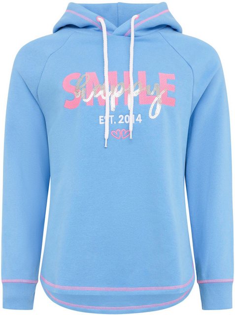 Zwillingsherz Hoodie "Smile Happy" "Smile Happy" mit Kapuze und Stickerei günstig online kaufen