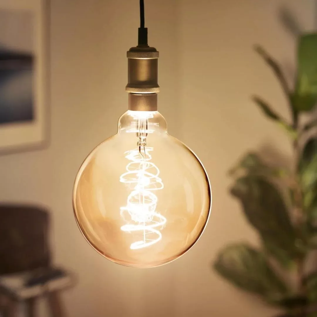 Philips LED Lampe ersetzt 40W, E27 Globe G200, gold, warmweiß, 470 Lumen, d günstig online kaufen