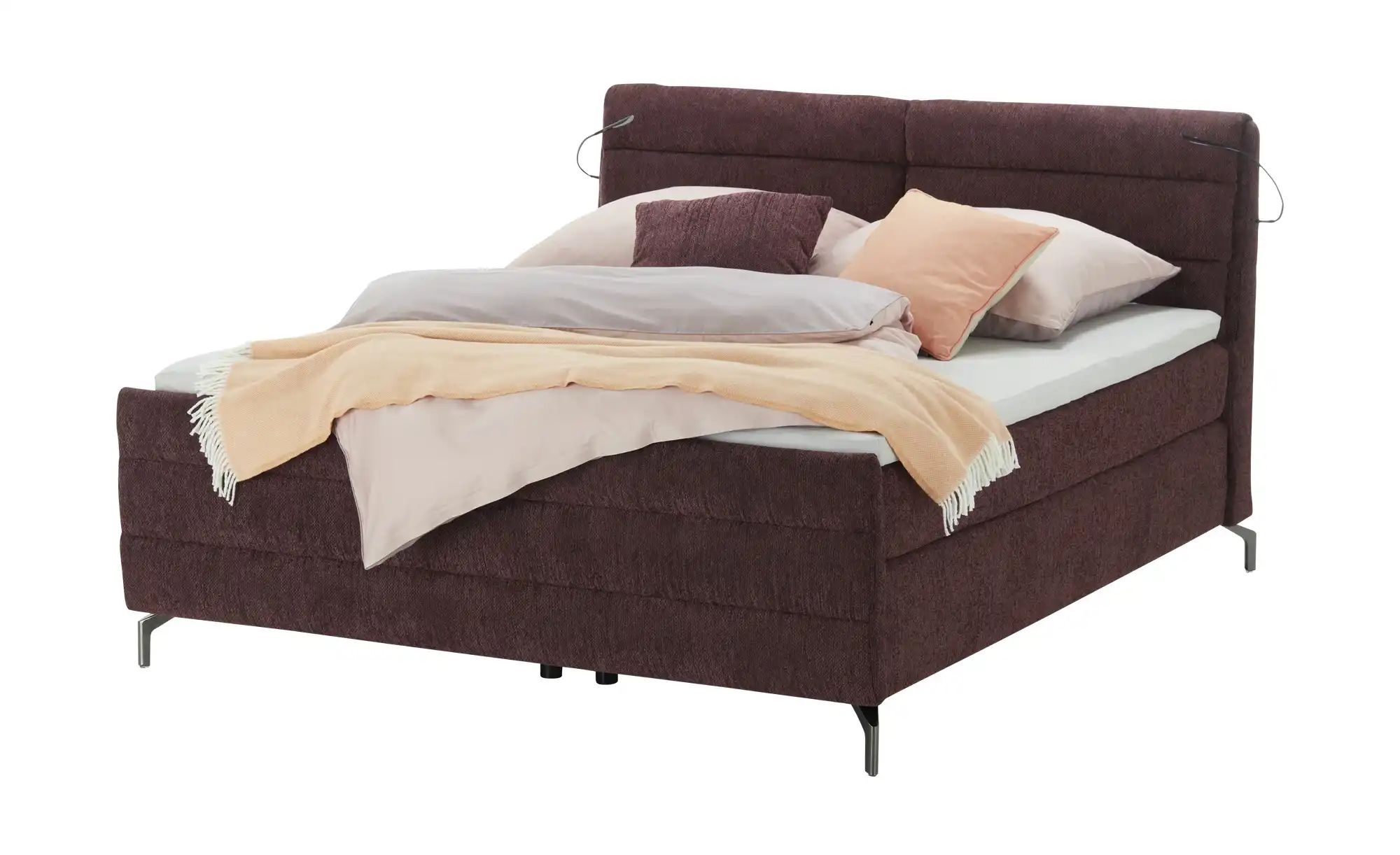 pop Boxspringbett  Maranello ¦ lila/violett ¦ Maße (cm): B: 180 Betten > Ko günstig online kaufen